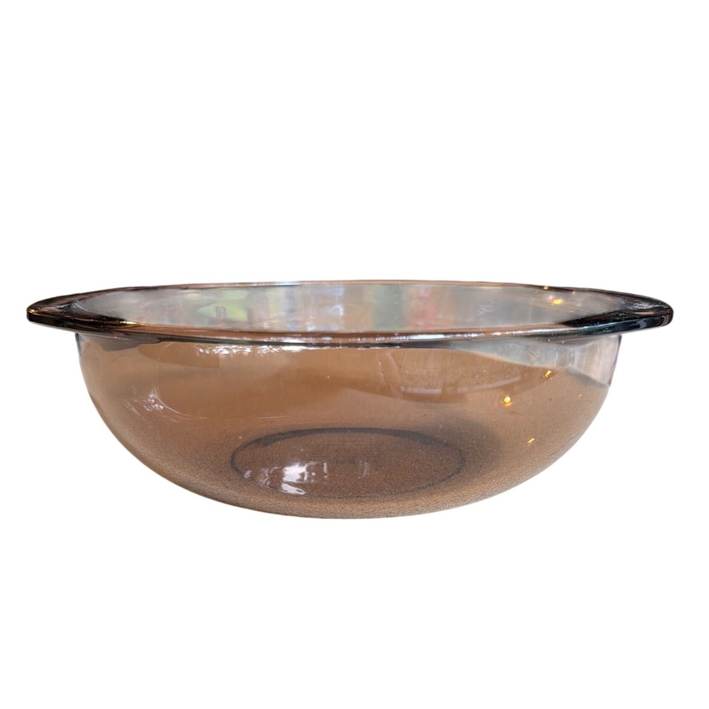 Pyrex Visions 1980s Vintage Brown Retro Serving Bowl | Amber Glass Casserole